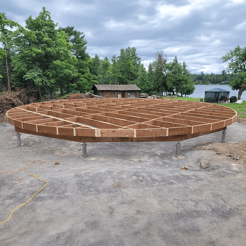 Nickerson Carpentry - Yurt, Perfect Circle Deck Build