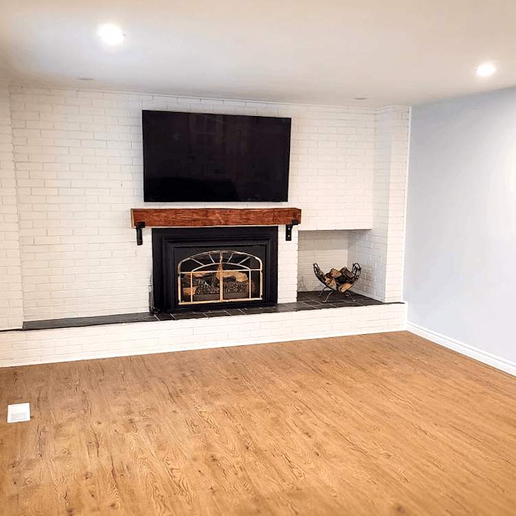 Nickerson Carpentry - Basement and fireplace Renomation
